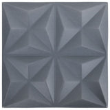 VidaXL 12 st Wandpanelen 3D origami 3 m² 50x50 cm grijs