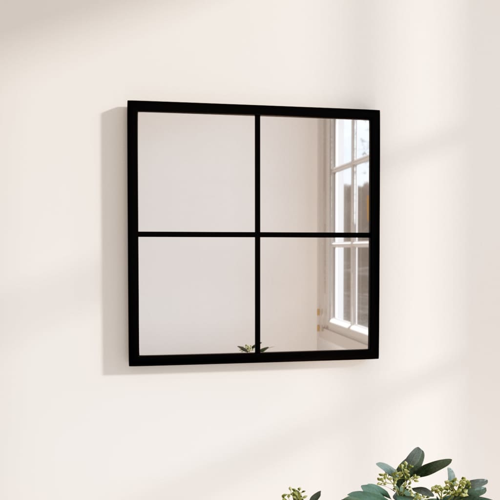 Vidaxl Wall Mirror 40x40 cm kovová černá