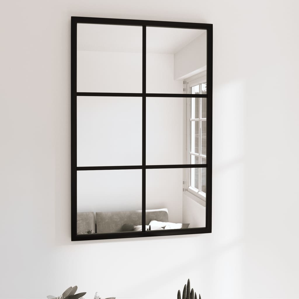 Vidaxl Wall Mirror 60x40 cm kovová černá