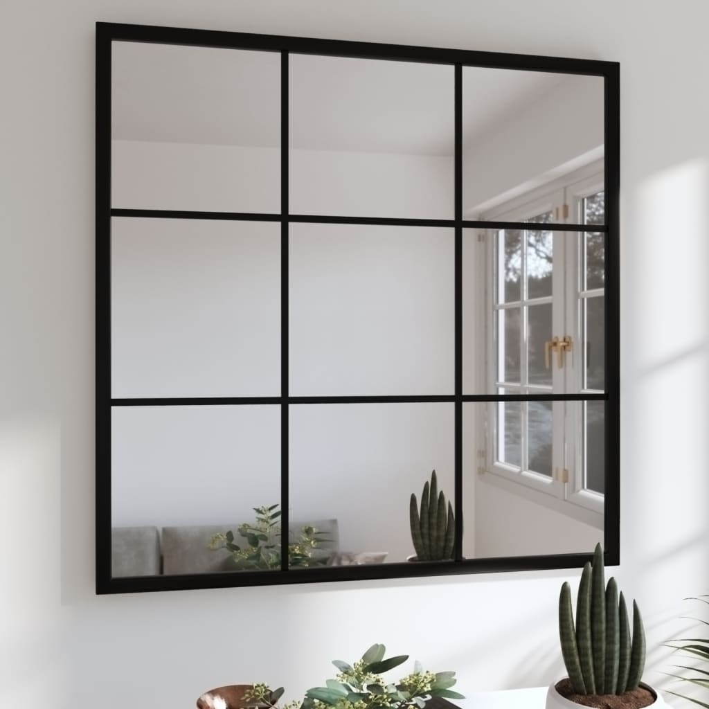 Vidaxl Wall Mirror 60x60 cm Metal Black