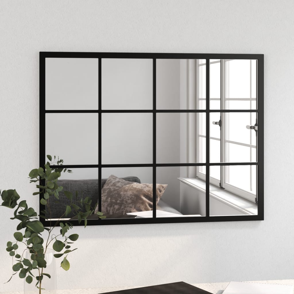 Vidaxl Wall Mirror 80x60 cm Metal Black