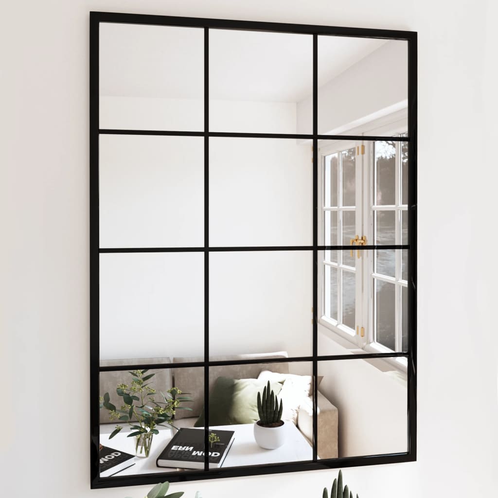 Vidaxl Wall Mirror 80x60 cm Metal Black