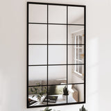 Vidaxl Wall Mirror 100x60 cm kovová černá