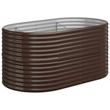 Vidaxl planter 152x80x68 cm pulver -belagt stålbrun