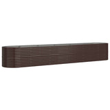 BIDAXL Planning Box 440x80x68 CM Powder -Coated Steel Brown