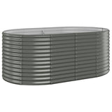 Vidaxl Planungskëscht 175x100x68 cm puder -coated Stol Grey