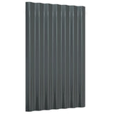 VidaXL Dakpanelen 36 st 60x36 cm gepoedercoat staal antracietkleurig