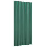 VidaXL Dakpanelen 36 st 80x36 cm gepoedercoat staal groen