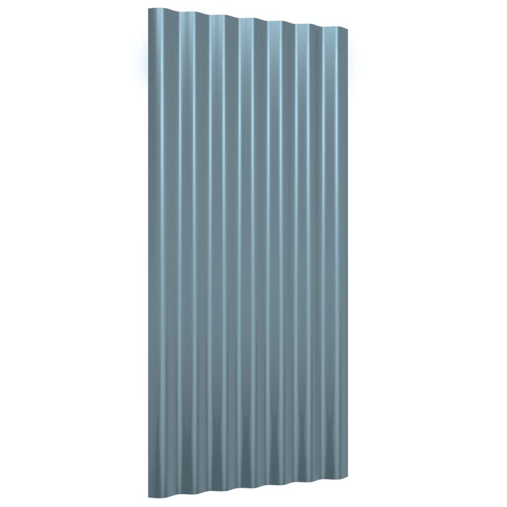 VidaXL Dakpanelen 36 st 80x36 cm gepoedercoat staal grijs