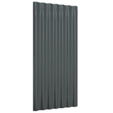 VidaXL Dakpanelen 36 st 80x36 cm gepoedercoat staal antracietkleurig