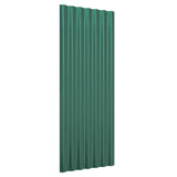 VidaXL Dakpanelen 12 st 100x36 cm gepoedercoat staal groen