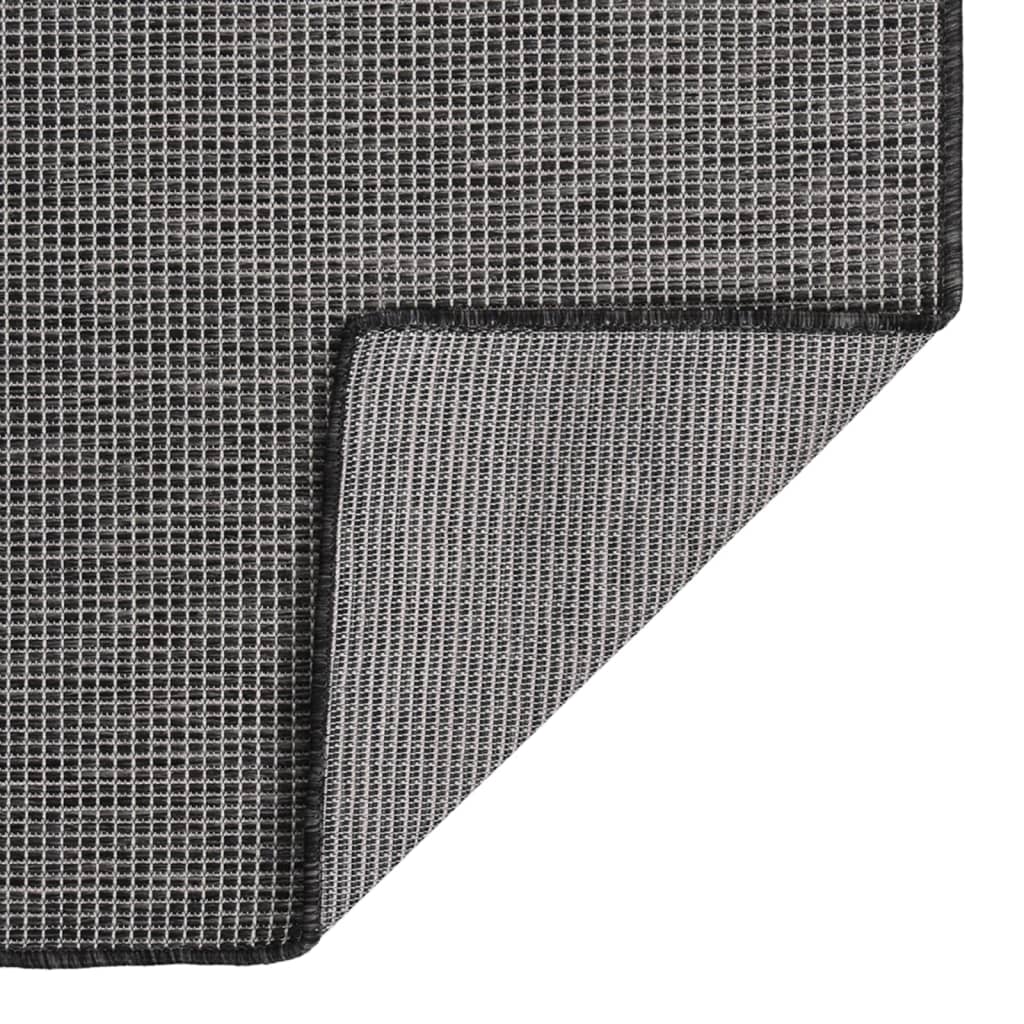 Vidaxl extérieur tapis plat tissé 80x250 cm gris