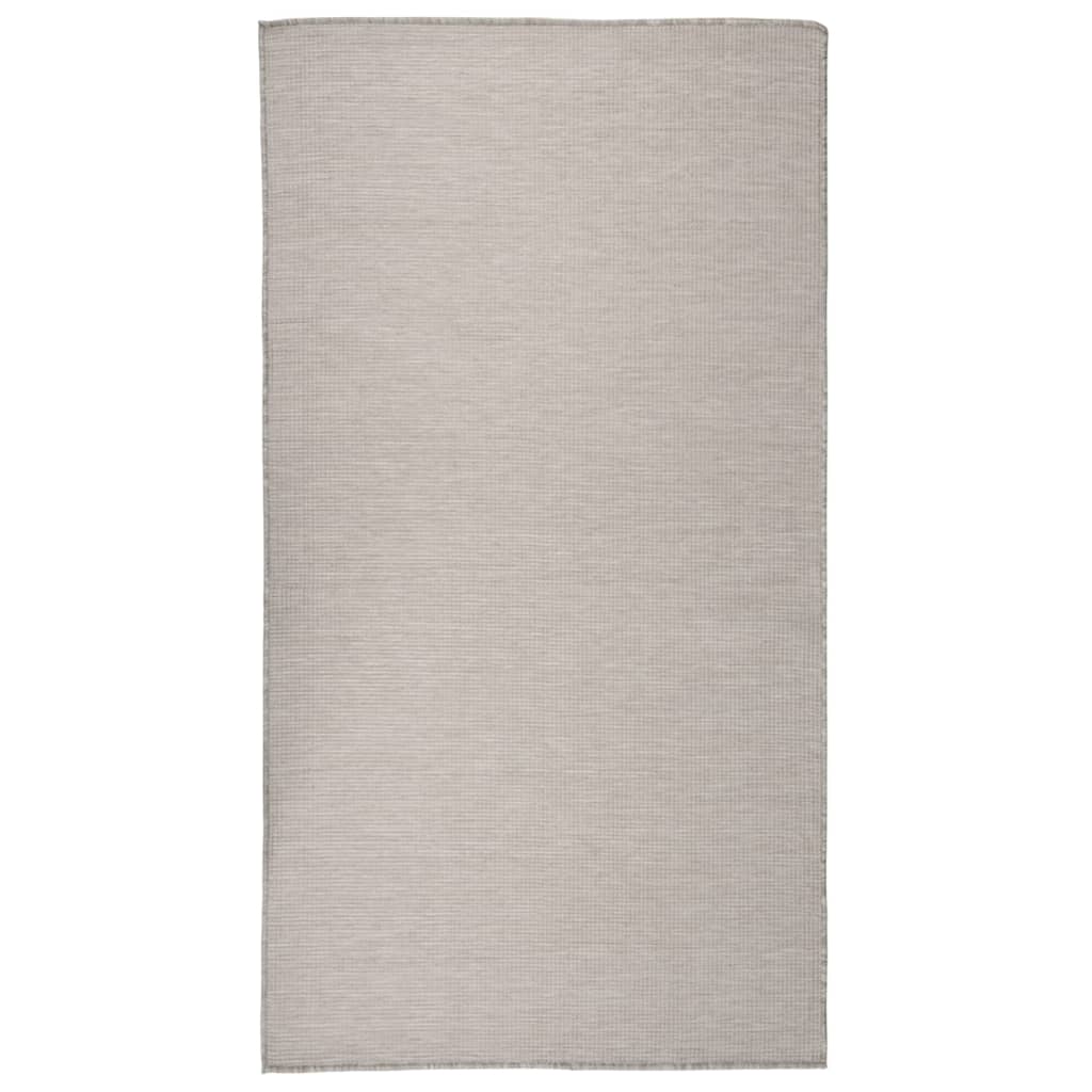 Vidaxl utanför mattan platt vävd 80x150 cm taupe