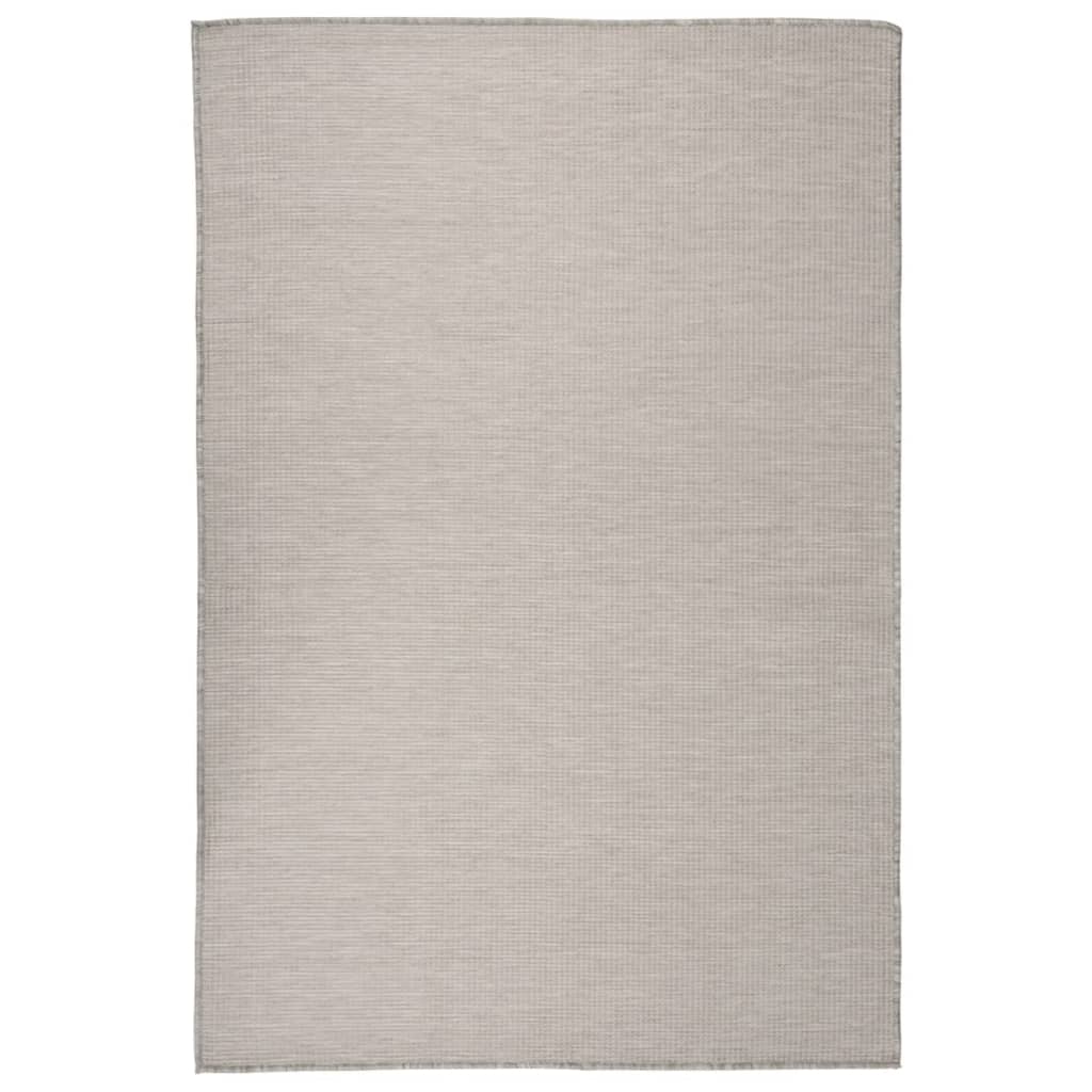 Vidaxl außerhalb des Teppichs flach -120 x 170 cm Taupe