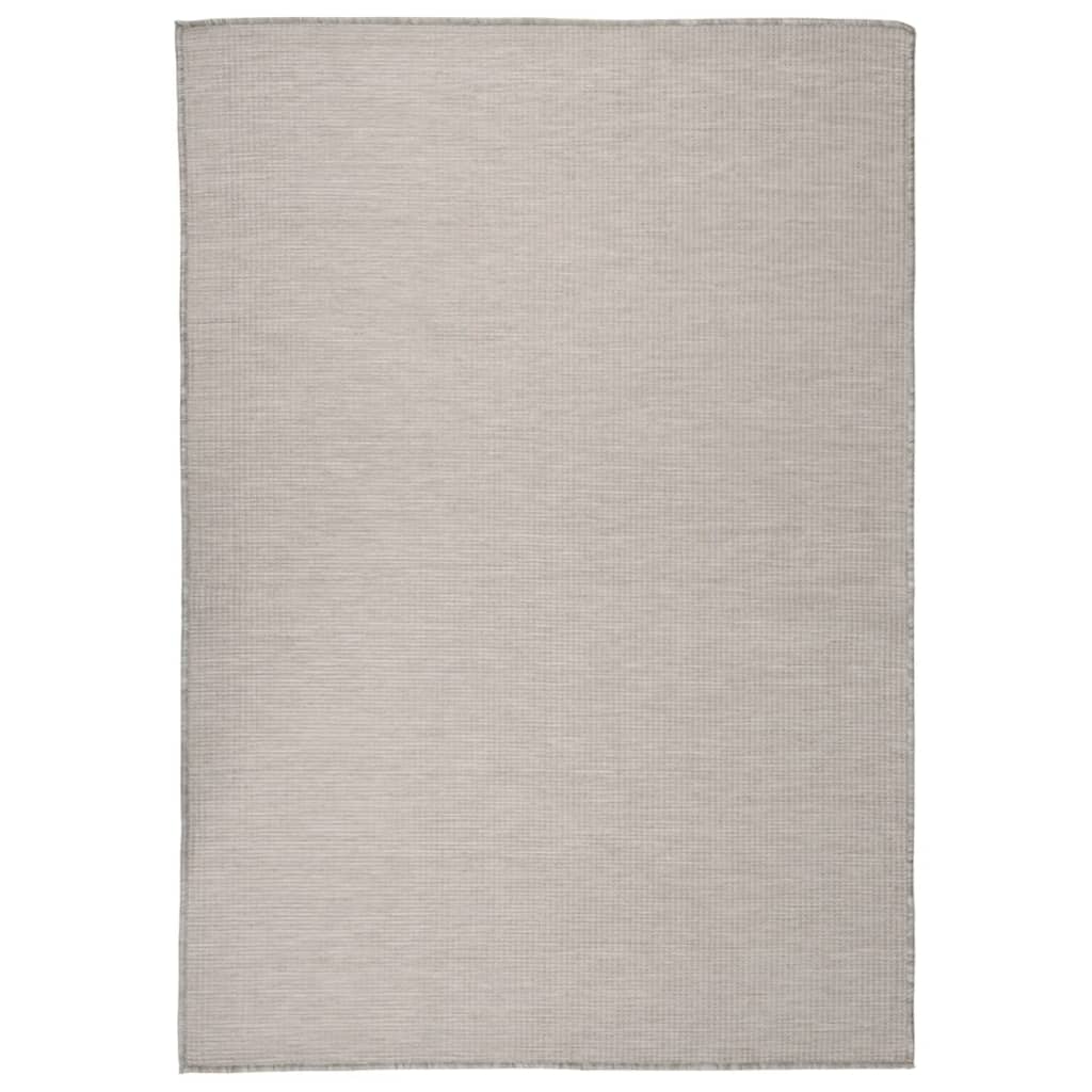 VidaXL Buitenkleed platgeweven 160x230 cm taupe