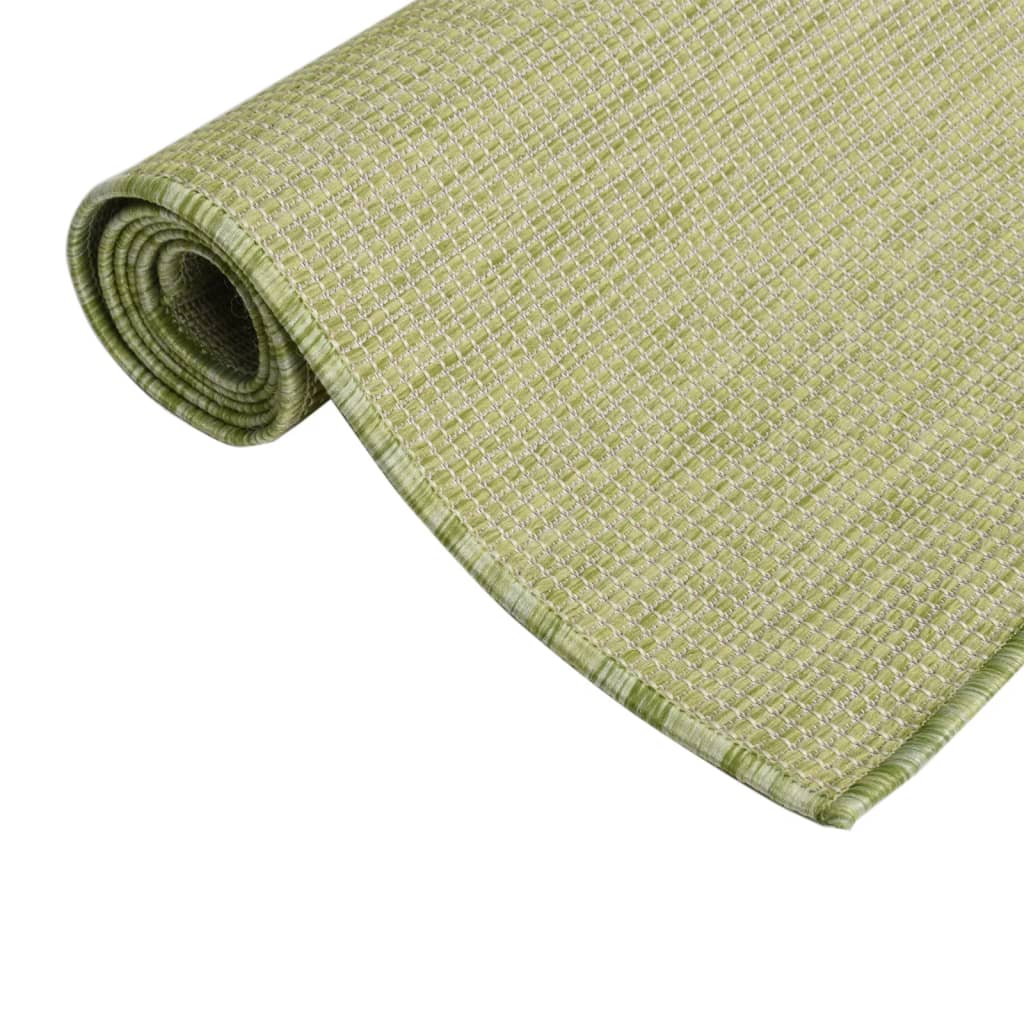 Vidaxl Rug Flat Flat Woven 80x250 cm verde