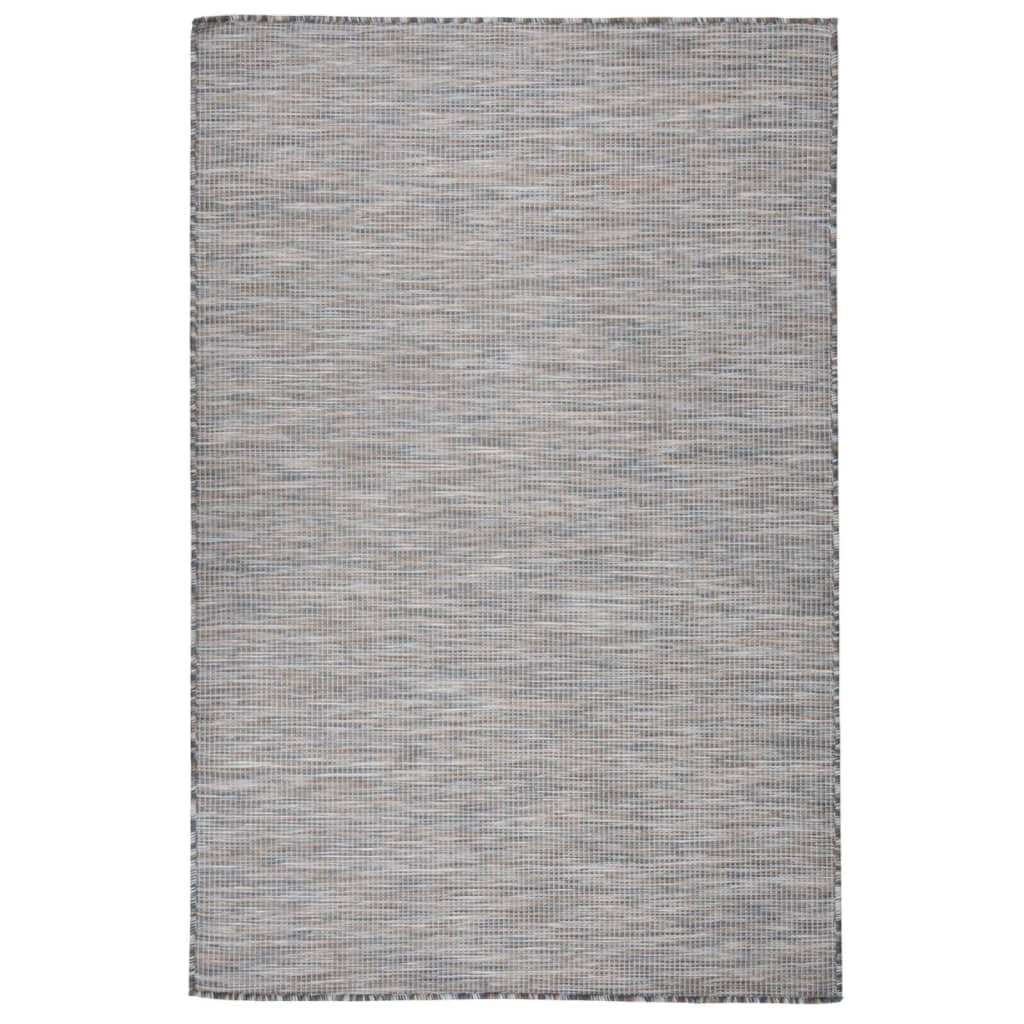 Vidaxl außerhalb des Teppichs flach gewebt 120x170 cm braun und blau