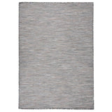 Vidaxl Extérieur tapis plat tissé 140x200 cm brun et bleu