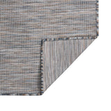 Vidaxl Extérieur tapis plat tissé 140x200 cm brun et bleu