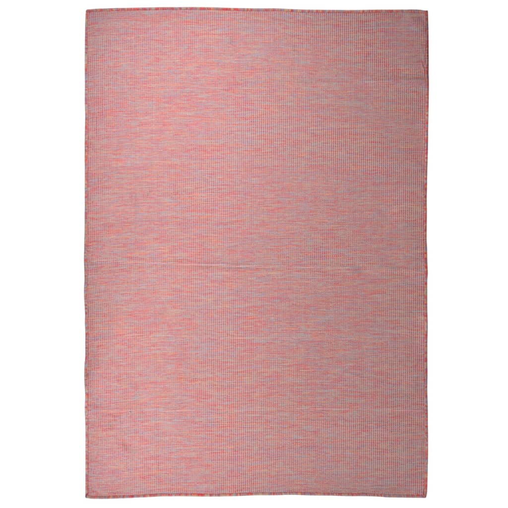 Vidaxl außerhalb des Teppichs flach gewebt 160 x 230 cm rot