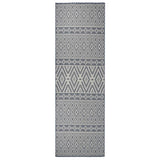 Vidaxl outside rug with pattern flat -woven 80x250 cm blue