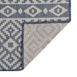 Vidaxl outside rug with pattern flat -woven 80x250 cm blue