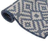 Vidaxl outside rug with pattern flat -woven 80x250 cm blue