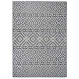 Vidaxl ausserhalb Teppech mat Muster flaach -woven 120x170 cm blo