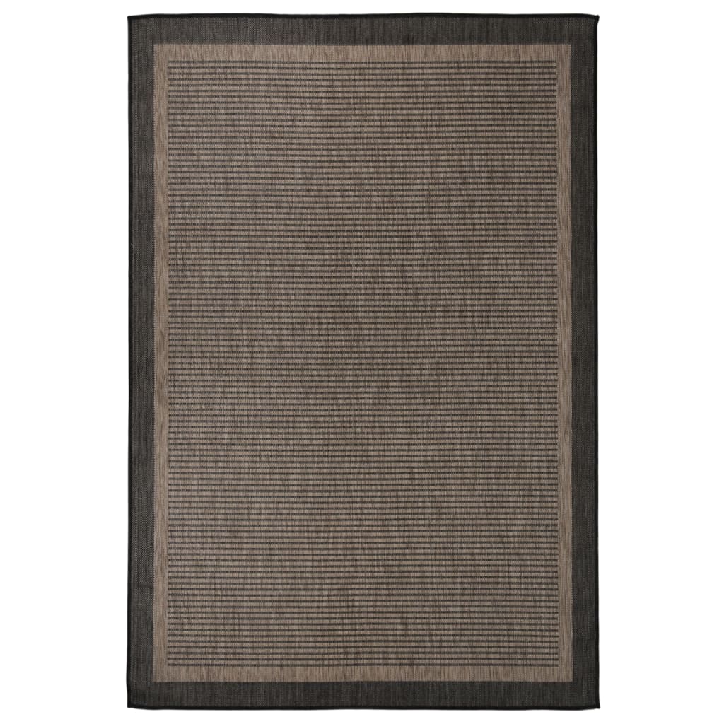 Vidaxl Outside Rug Flat Woven 160x230 cm de color marrón oscuro