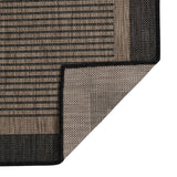 Vidaxl Outside Rug Flat Woven 160x230 cm de color marrón oscuro