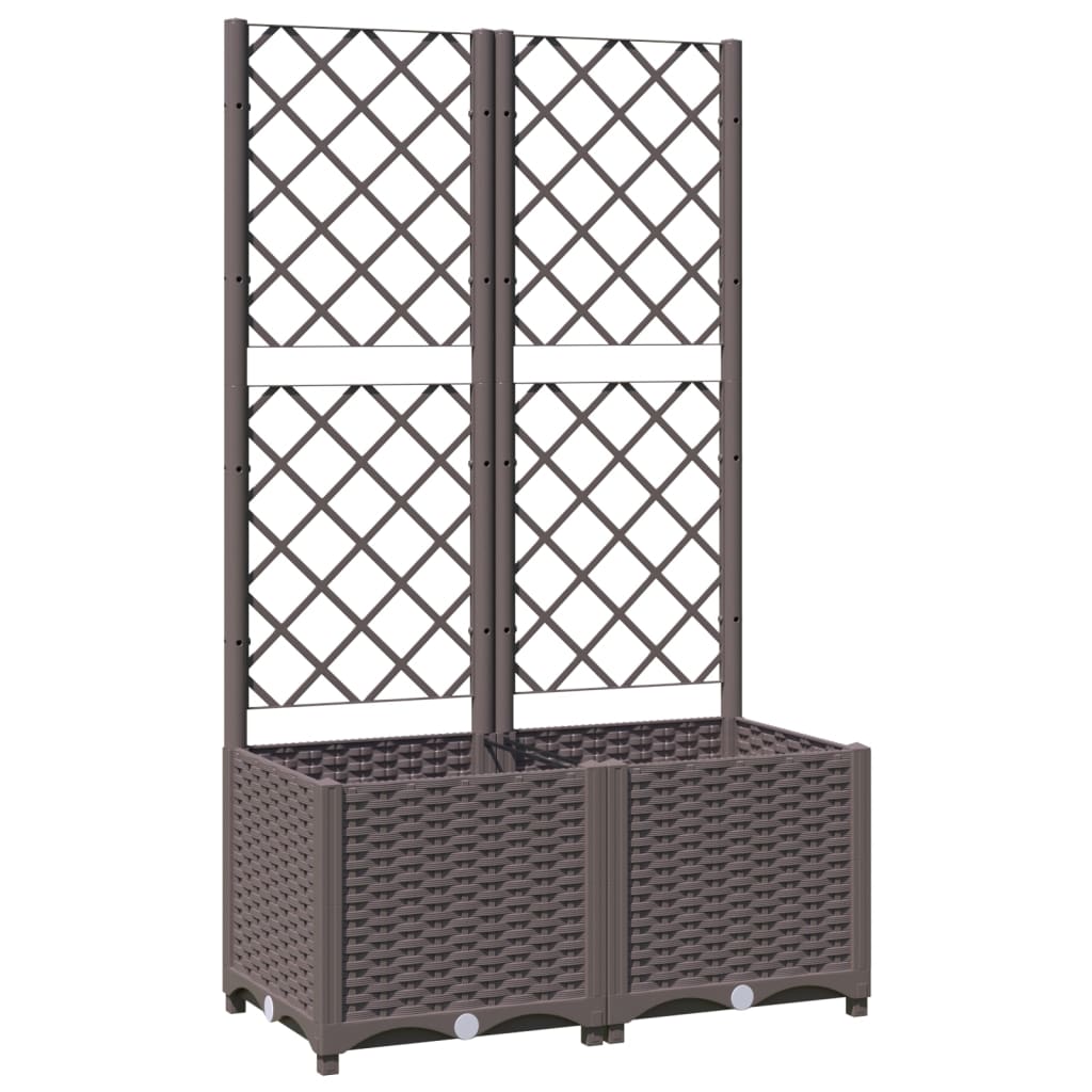 Vidaxl Planning Box con SLAT 80x40x136 cm Polypropene Brown