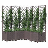 Plantador Vidaxl con Slat Work 120x120x136 cm Polypropene Brown