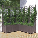 Plantador Vidaxl con Slat Work 120x120x136 cm Polypropene Brown