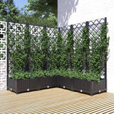 Plannet Vidaxl con Slat Work 120x120x121.5 cm polipropeno negro