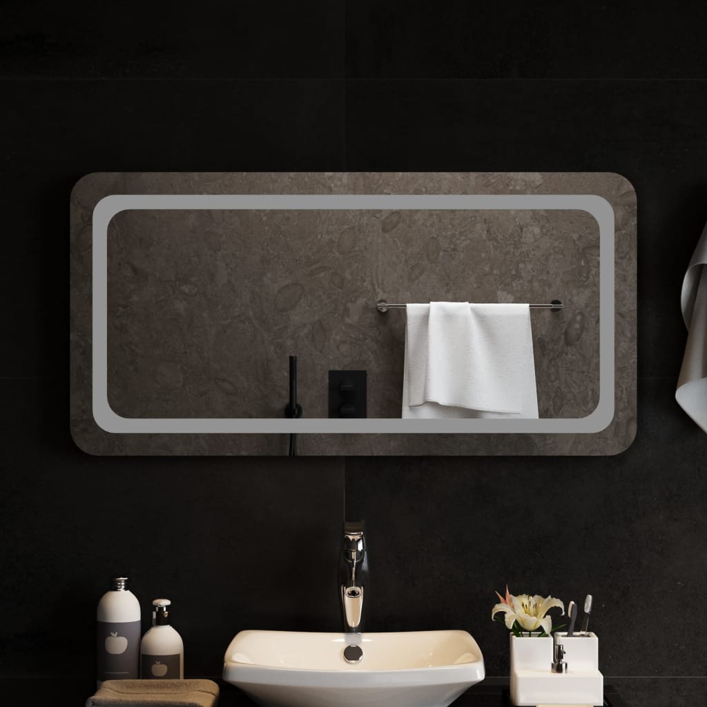 Miroir de salle de bain Vidaxl LED 100x50 cm