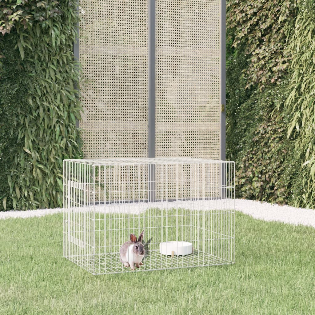 Vidaxl Rabbit Cage 78x54x54 cm Galvanized Iron