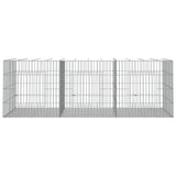 Vidaxl Rabbit Cage s 3 ploščami 163x79x54 cm pocinkano železo