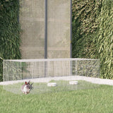 Vidaxl Rabbit Cage s 3 ploščami 163x79x54 cm pocinkano železo