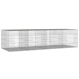 Králičí klece Vidaxl se 4 panely 217x79x54 cm galvanizované železo