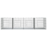 Králičí klece Vidaxl se 4 panely 217x79x54 cm galvanizované železo