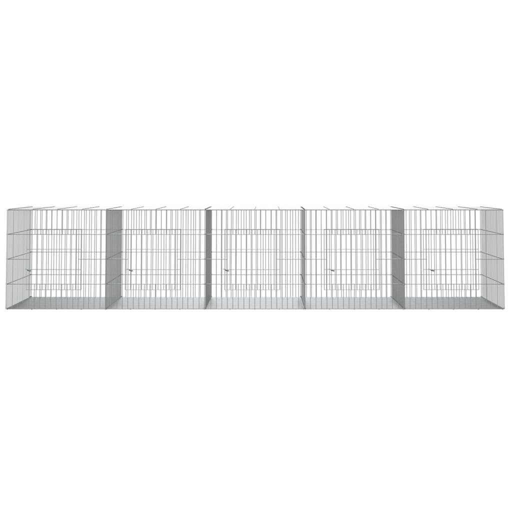 Vidaxl Rabbit Cage med 5 paneler 273x79x54 cm galvaniseret jern