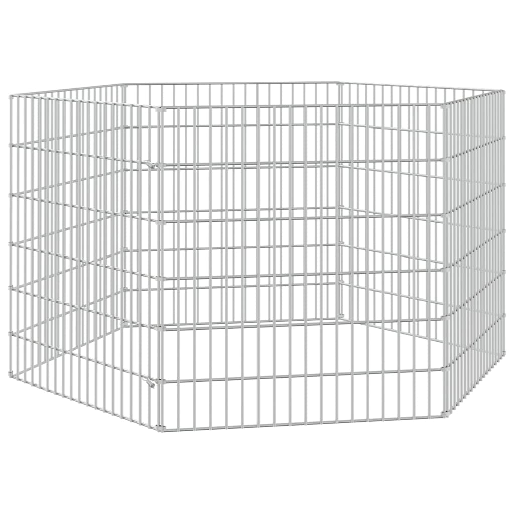 Vidaxl Animal Shelter 6 Pannelli 54x60 cm Galvanizzato