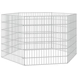 VidaXL Animal Shelter 6 panels 54x60 cm galvanized iron