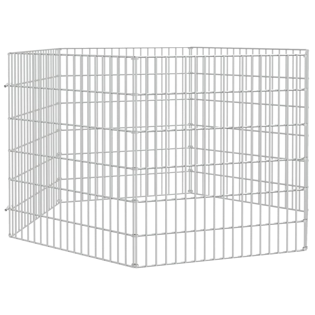 Vidaxl Refugio de animales 6 paneles 54x60 cm de hierro galvanizado