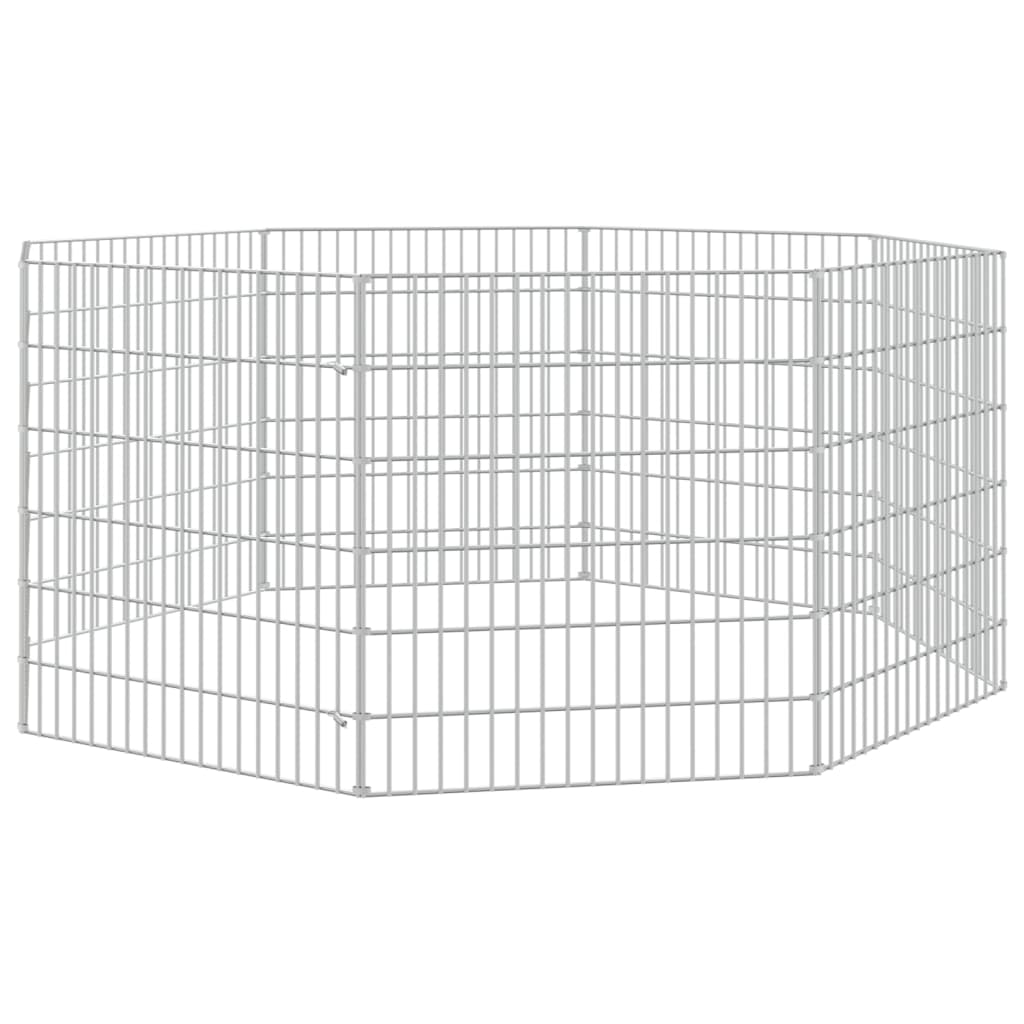 Vidaxl Animal Enclosure 8 pannelli 54x60 cm Galvanizzato