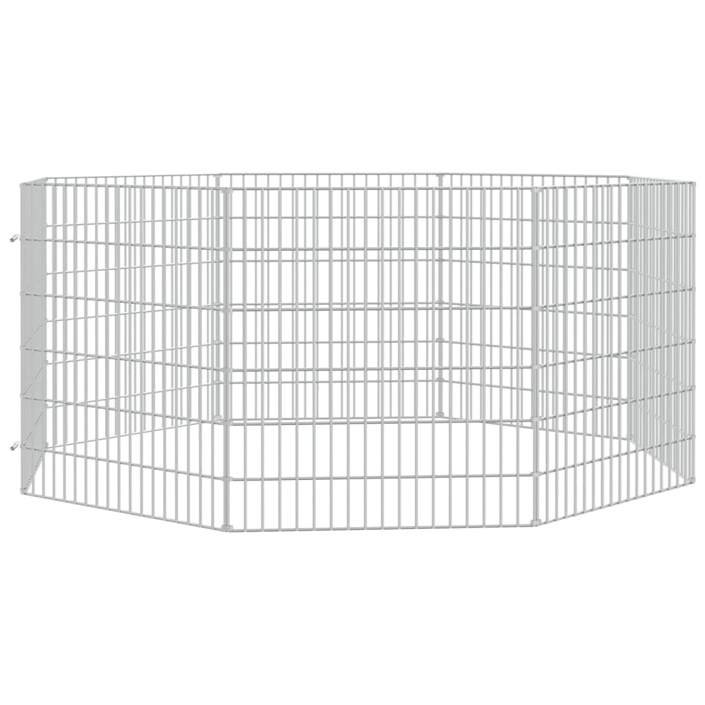 Vidaxl Animal Enclosure 8 pannelli 54x60 cm Galvanizzato