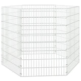 Vidaxl Recinto animal 6 paneles 54x80 cm de hierro galvanizado