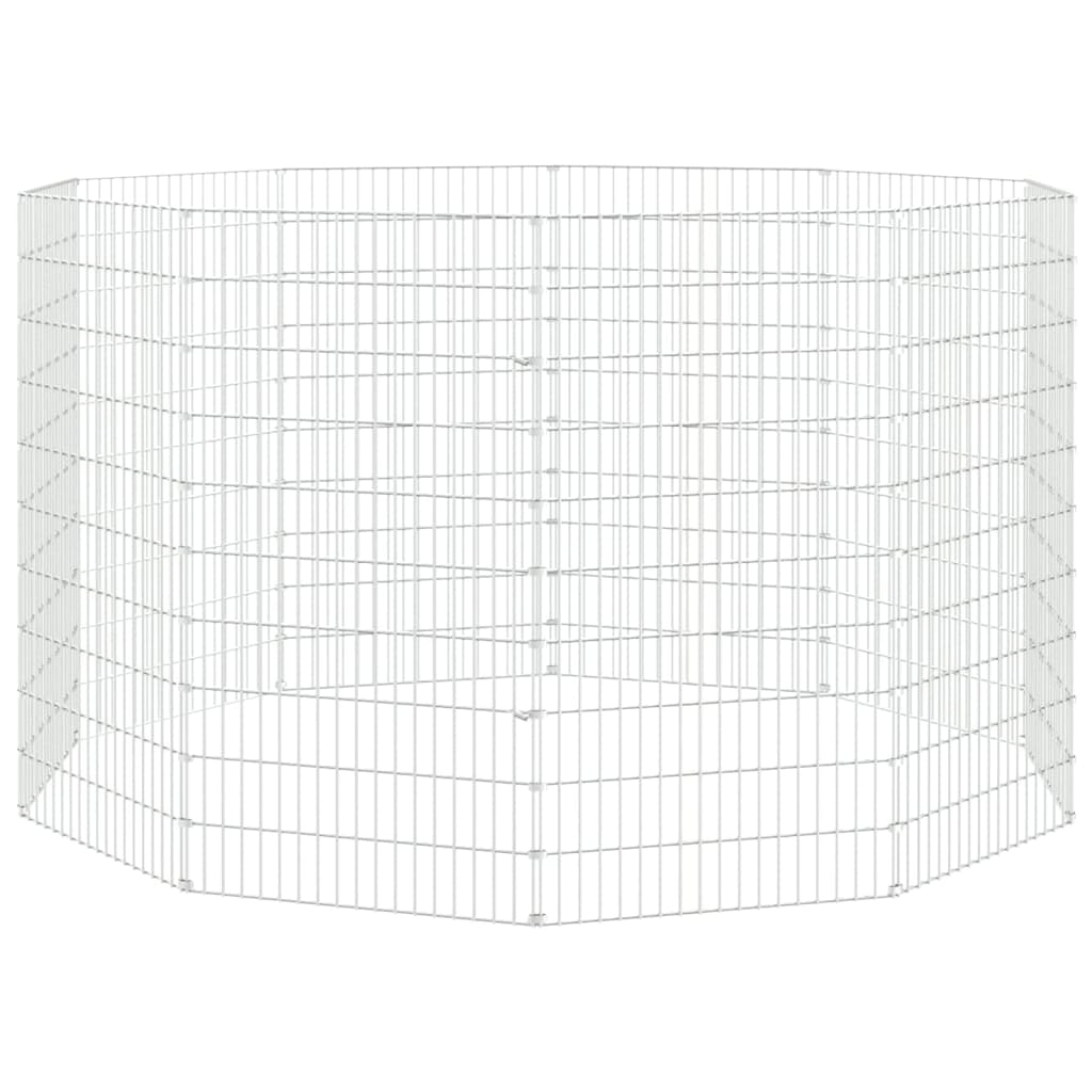 Vidaxl Animal Enclosure 10 pannelli 54x100 cm Galvanizzato