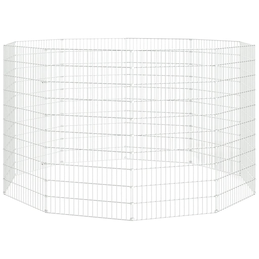 Vidaxl Animal Enclosure 10 pannelli 54x100 cm Galvanizzato