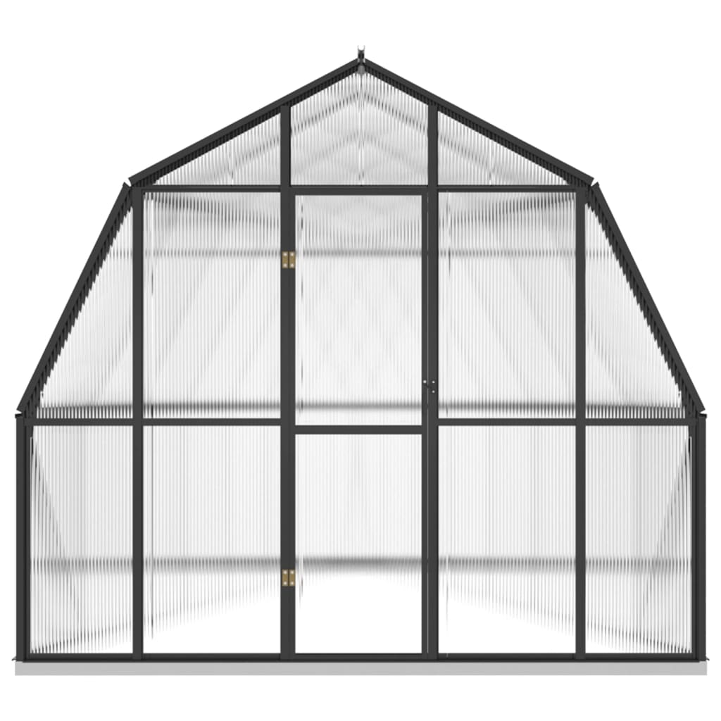 Vidaxl Greenhouse z podstawową ramą 12,63 m² aluminiowy antracyt -kolorowy